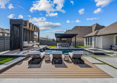 a new pool and outdoor living space in dallas